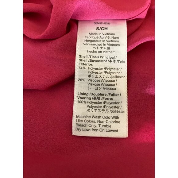 Madewell Baby Doll Dress Plaid Pink/White Puff Sleeve Keyhole Back Small - Picture 5 of 13